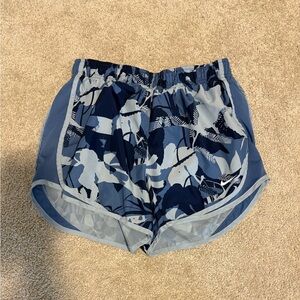 Nike Dri-Fit Blue Tropical Print Running Shorts Women’s Medium